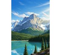Jigsaw Puzzle 200 Pieces Mountain, Premium Jigsaws 200 pieces for Adults & Teens, Precision Fit Thick Board, for for Men & Women, Finished Size 35x25cm Pine Tree