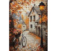 Jigsaw Puzzle 2000 Piece, Bicycle Autumn Puzzles for Adults 2000, Wooden Puzzles, Jigsaw Puzzle Games Classic Educational, The Impossible Challenge, Games Family, Creativity Gift DX0YL1-1100