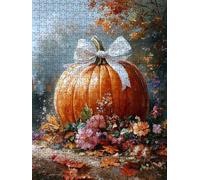 Jigsaw Puzzle 2000 Piece, Bow Shaped Pumpkin Puzzles for Adults 2000, Wooden Puzzles, Jigsaw Puzzle Games Classic Educational, The Impossible Challenge, Games Family, Creativity Gift DX0YL1-368