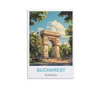 Jigsaw Puzzle 2000 Piece，Bucharest Romania Jigsaw Puzzles 2000 Pieces for Adults Painting Puzzle 2000 Pieces DIY Challenging Puzzles for Adults 100x70cm