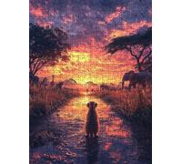 Jigsaw Puzzle 2000 Piece, Burning Cloud Animals Puzzles for Adults 2000, Wooden Puzzles, Jigsaw Puzzle Games Classic Educational, The Impossible Challenge, Games Family, Creativity Gift DX0YL1-465