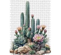 Jigsaw Puzzle 2000 Piece, Cactus Plants Puzzles for Adults 2000, Wooden Puzzles, Jigsaw Puzzle Games Classic Educational, The Impossible Challenge, Games Family, Creativity Gift DX0YL1-919