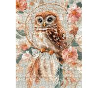Jigsaw Puzzle 2000 Piece, Catching Dreamcatcher Owl Puzzles for Adults 2000, Wooden Puzzles, Jigsaw Puzzle Games Classic Educational, The Impossible Challenge, Games Family, Creativity Gift DX0YL1-92