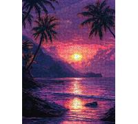 Jigsaw Puzzle 2000 Piece, Coconut Tree Beach Puzzles for Adults 2000, Wooden Puzzles, Jigsaw Puzzle Games Classic Educational, The Impossible Challenge, Games Family, Creativity Gift DX0YL1-1007