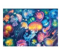 Jigsaw Puzzle 2000 piece,Colorful Jellyfish Puzzles for Adults,Educational Game Challenge Toy 2000 Pieces DIY puzzles Family Decoration puzzle