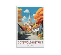 Jigsaw Puzzle 2000 Piece,Cotswold District Englands,Puzzle 2000 Pieces Wood Puzzle Adult Children'S Educational Toy Family Decompression Game 100x70cm