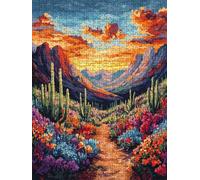 Jigsaw Puzzle 2000 Piece, Desert Cactus Puzzles for Adults 2000, Wooden Puzzles, Jigsaw Puzzle Games Classic Educational, The Impossible Challenge, Games Family, Creativity Gift DX0YL1-810