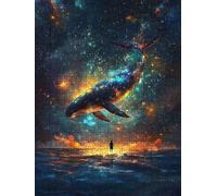 Jigsaw Puzzle 2000 Piece, Dolphin Girl Puzzles for Adults 2000, Wooden Puzzles, Jigsaw Puzzle Games Classic Educational, The Impossible Challenge, Games Family, Creativity Gift DX0YL1-298