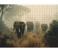 Jigsaw Puzzle 2000 Piece, Elephant Jungle Puzzles for Adults Puzzle Games Educational Game Jigsaws Puzzles for Adults, Fun Challenging Family Game Activities, for Wall Decor Gifts R1KH-885