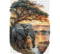 Jigsaw Puzzle 2000 Piece, Elephant Tree Puzzles for Adults 2000, Wooden Puzzles, Jigsaw Puzzle Games Classic Educational, The Impossible Challenge, Games Family, Creativity Gift DX0YL1-182
