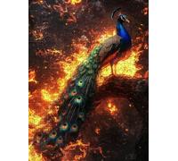 Jigsaw Puzzle 2000 Piece, Flame Peacock Puzzles for Adults 2000, Wooden Puzzles, Jigsaw Puzzle Games Classic Educational, The Impossible Challenge, Games Family, Creativity Gift DX0YL1-470