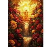 Jigsaw Puzzle 2000 Piece, Flower Portrait Puzzles for Adults 2000, Wooden Puzzles, Jigsaw Puzzle Games Classic Educational, The Impossible Challenge, Games Family, Creativity Gift DX0YL1-411
