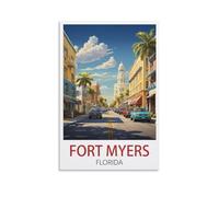 Jigsaw Puzzle 2000 Piece，Fort Myers Florida Posters，Of paper Puzzles Suitable For Adults Children Families Stress Relief Puzzle Games 100x70cm