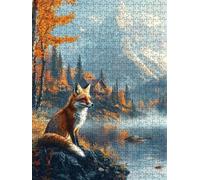 Jigsaw Puzzle 2000 Piece, Fox Snow Mountain Puzzles for Adults 2000, Wooden Puzzles, Jigsaw Puzzle Games Classic Educational, The Impossible Challenge, Games Family, Creativity Gift DX0YL1-350