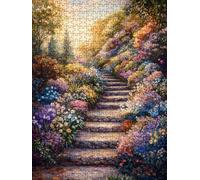 Jigsaw Puzzle 2000 Piece, Garden Staircase Puzzles for Adults 2000, Wooden Puzzles, Jigsaw Puzzle Games Classic Educational, The Impossible Challenge, Games Family, Creativity Gift DX0YL1-439
