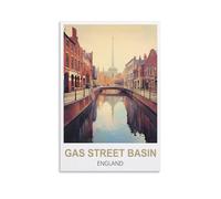 Jigsaw Puzzle 2000 Piece，Gas Street Basin England Jigsaw Puzzles for Adults 2000 Piece, Classic Puzzle Teens Boys Girls Puzzles 100x70cm