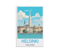 Jigsaw Puzzle 2000 Piece，Helsinki Finland Jigsaw Puzzles 2000 Pieces for Adults Painting Puzzle 2000 Pieces DIY Challenging Puzzles for Adults 100x70cm