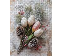 Jigsaw Puzzle 2000 Piece, Lily Blossom Pine Pagoda, Puzzles for Adults 2000, Wooden Puzzles, Jigsaw Puzzle Games Classic Educational, The Impossible Challenge, Games Family, Creativity Gift DX0YL1-66