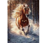 Jigsaw Puzzle 2000 Piece, Long Haired Steed Puzzles for Adults 2000, Wooden Puzzles, Jigsaw Puzzle Games Classic Educational, The Impossible Challenge, Games Family, Creativity Gift DX0YL1-1065