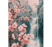 Jigsaw Puzzle 2000 Piece, Peach Blossom Waterfall Puzzles for Adults 2000, Wooden Puzzles, Jigsaw Puzzle Games Classic Educational, The Impossible Challenge, Games Family, Creativity Gift DX0YL1-880