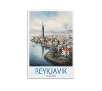 Jigsaw Puzzle 2000 Piece，Reykjavik Iceland Posters Jigsaw Puzzles 2000 Pieces for Adults Painting Puzzle 2000 Pieces DIY Challenging Puzzles for Adults 100x70cm