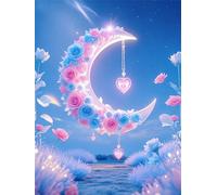 Jigsaw Puzzle 2000 piece,Roses Crystal Moon Puzzles for Adults,Educational Game Challenge Toy 2000 Pieces DIY puzzles Family Decoration puzzle
