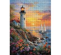 Jigsaw Puzzle 2000 Piece, Sailing Lighthouse Puzzles for Adults 2000, Wooden Puzzles, Jigsaw Puzzle Games Classic Educational, The Impossible Challenge, Games Family, Creativity Gift DX0YL1-224