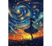 Jigsaw Puzzle 2000 Piece, Starry Sky Skirt Puzzles for Adults 2000, Wooden Puzzles, Jigsaw Puzzle Games Classic Educational, The Impossible Challenge, Games Family, Creativity Gift DX0YL1-951
