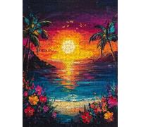 Jigsaw Puzzle 2000 Piece, Sunset Ocean Puzzles for Adults 2000, Wooden Puzzles, Jigsaw Puzzle Games Classic Educational, The Impossible Challenge, Games Family, Creativity Gift DX0YL1-788