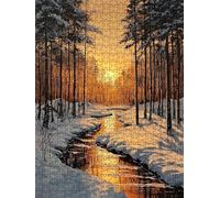 Jigsaw Puzzle 2000 Piece, Sunset Snow Puzzles for Adults 2000, Wooden Puzzles, Jigsaw Puzzle Games Classic Educational, The Impossible Challenge, Games and Family Activities, Creativity Gift DX0YL1605