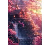 Jigsaw Puzzle 2000 Piece, Village Waterfall Puzzles for Adults 2000, Wooden Puzzles, Jigsaw Puzzle Games Classic Educational, The Impossible Challenge, Games Family, Creativity Gift DX0YL1-175