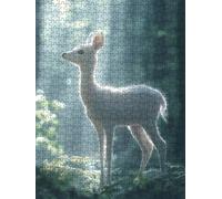 Jigsaw Puzzle 2000 Piece, White Deer Puzzles for Adults 2000, Wooden Puzzles, Jigsaw Puzzle Games Classic Educational, The Impossible Challenge, Games and Family Activities, Creativity Gift DX0YL1-54