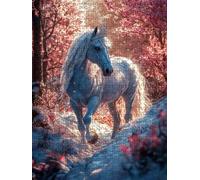 Jigsaw Puzzle 2000 Piece, White Horse Crown Puzzles for Adults 2000, Wooden Puzzles, Jigsaw Puzzle Games Classic Educational, The Impossible Challenge, Games Family, Creativity Gift DX0YL1-29