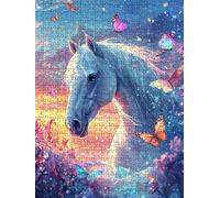 Jigsaw Puzzle 2000 Piece, White Horse Dream Puzzles for Adults 2000, Wooden Puzzles, Jigsaw Puzzle Games Classic Educational, The Impossible Challenge, Games Family, Creativity Gift DX0YL1-32