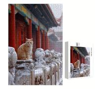 Jigsaw Puzzle 2000 Pieces for Adults - Cat & Winter - Wooden Pieces with Classic Fit & HD Print - Stress Relief Hobby & Home Decor - 75 x 105 cm - Not for Children under 14 P3#1257