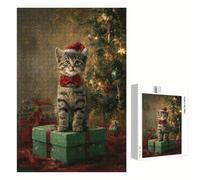 Jigsaw Puzzle 2000 Pieces for Adults - Christmas & Cat - Wooden Pieces with Classic Fit & HD Print - Stress Relief Hobby & Home Decor - 70 x 100 cm - Not for Children under 14 P3#1150