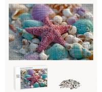 Jigsaw Puzzle 2000 Pieces for Adults - Starfish & Shell - Wooden Pieces with Classic Fit & HD Print - Stress Relief Hobby & Home Decor - 75 x 105 cm - Not for Children under 14 P3#617