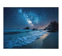 Jigsaw Puzzle 2000 Pieces for Adults Starry Sky & Beach Puzzle, 1T#457