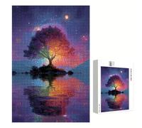 Jigsaw Puzzle 2000 Pieces for Adults - Starry Sky & Tree Of Life - Wooden Pieces with Classic Fit & HD Print - Stress Relief Hobby & Home Decor - 70 x 100 cm - Not for Children under 14 P3#1210
