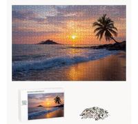 Jigsaw Puzzle 2000 Pieces for Adults - Sunset & Beach - Wooden Pieces with Classic Fit & HD Print - Stress Relief Hobby & Home Decor - 75 x 105 cm - Not for Children under 14 P3#537