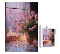 Jigsaw Puzzle 2000 Pieces for Adults - Tulip & Pink - Wooden Pieces with Classic Fit & HD Print - Stress Relief Hobby & Home Decor - 75 x 105 cm - Not for Children under 14 P3#1266