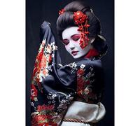 Jigsaw Puzzle 2000 Pieces Japanese Geisha Woman Portrait Educational Intelligence Toy Stress Relief Funny Family Game Children Adult Challenging Puzzle Gift 70X100CM
