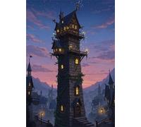 Jigsaw Puzzle 2000 Pieces Town Fortress, Premium Jigsaws 2000 pieces for Adults & Teens, Precision Fit Thick Board, for for Men & Women, Finished Size 100x70cm Night
