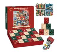 Jigsaw Puzzle - 24 Day Christmas Countdown Puzzle Set, for Kids and Adults, Festive Home Decoration with Mini Puzzles, Creative Family Activity for Holiday Cheer