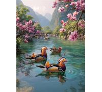 Jigsaw Puzzle 30 Pieces Pond, Premium Jigsaws 30 pieces for Adults & Teens, Precision Fit Thick Board, for for Men & Women, Finished Size 25x20cm Animal Tree