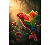 Jigsaw Puzzle 30 Pieces Sunlight, Premium Jigsaws 30 pieces for Adults & Teens, Precision Fit Thick Board, for for Men & Women, Finished Size 25x20cm Parrot