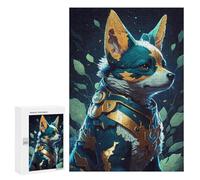 Jigsaw Puzzle 300 PCS Armored Fox Guardian Jigsaws for Adults Toy Wall Decor Difficult Hard Unique Gifts for Birthday And Christmas 300 PCS