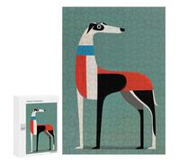 Jigsaw Puzzle 300 PCS Bauhaus Greyhound Dog Puzzles for Teenagerss Stress Reliever Educational Challenge Unique Birthday And Gifts 300 PCS