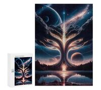 Jigsaw Puzzle 300 PCS Celestial Tree Jigsaws for Adults Toy Wall Decor Pattern Assembly Deal As Gifts for The Whole Family 300 PCS