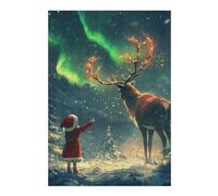 Jigsaw Puzzle 300 PCS Christmas Eve Aurora Bore Jigsaw for Adults Toy Wall Decor Staycation Kill Time Unique Birthday And Gifts 300 PCS